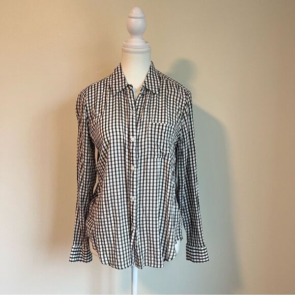 RAILS Josephine Gingham Button Down Shirt Black White Size Medium - Picture 6 of 13